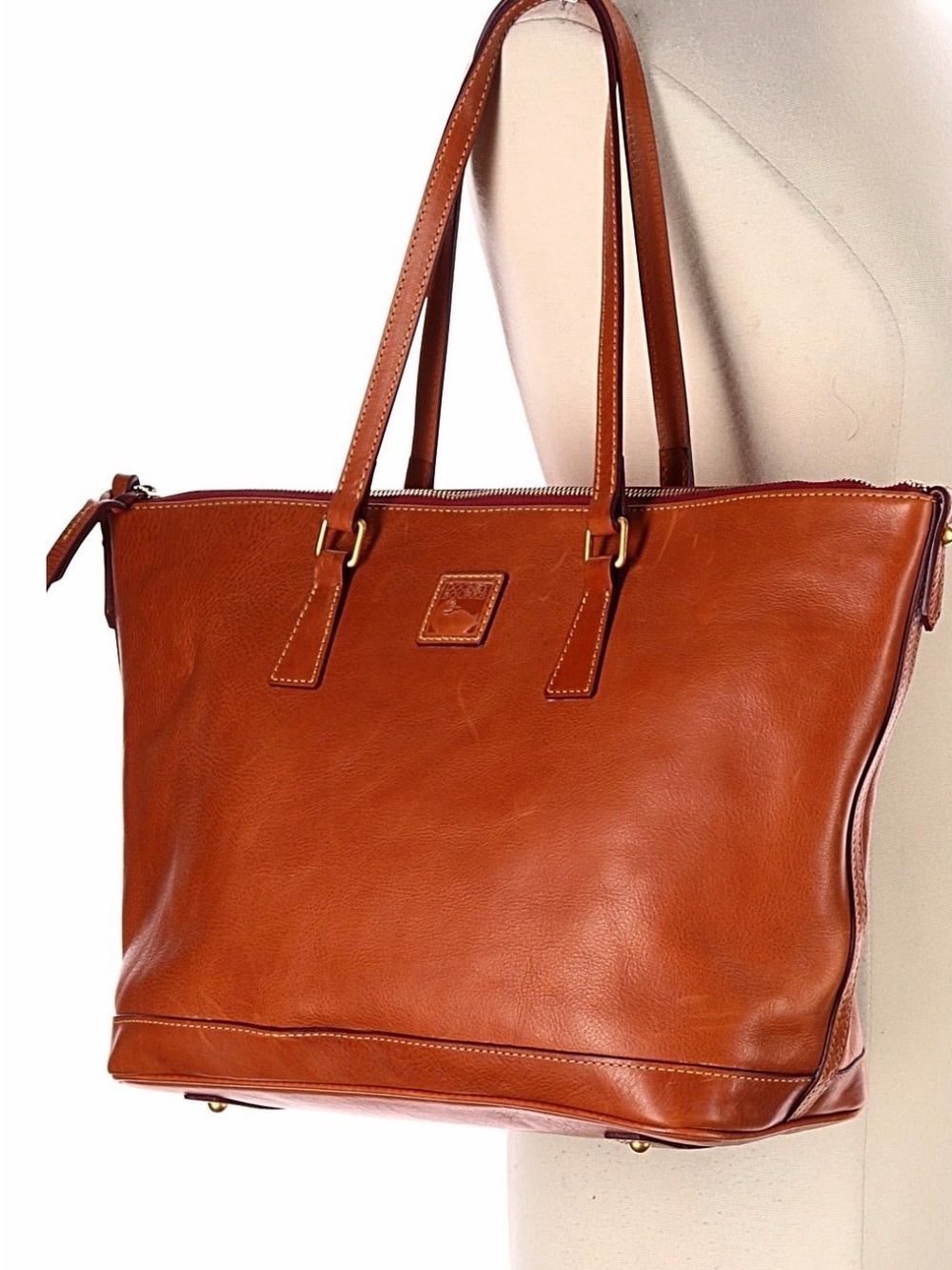 Dooney & Bourke Cognac Brown Leather Tote